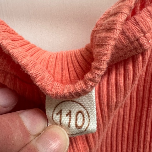 Girls 2T Coral Camisole with Thin Straps and Peplum Blouse - Picture 4 of 5